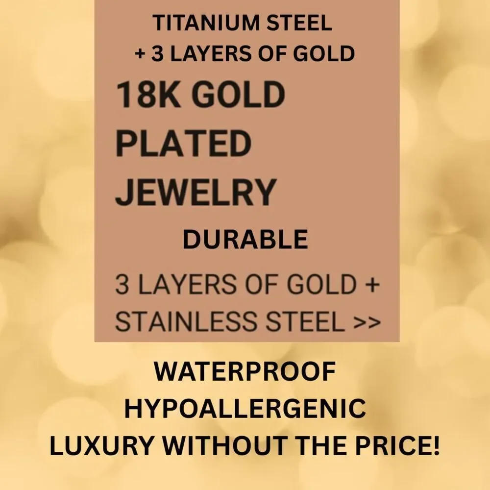 18K Gold Plated Round Cross Faith Religious Necklace Hypoallergenic Waterproof